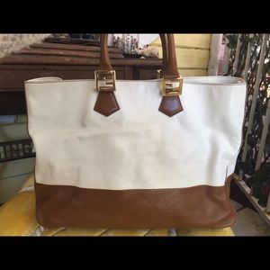 Fendi twins colorblock tote RARE